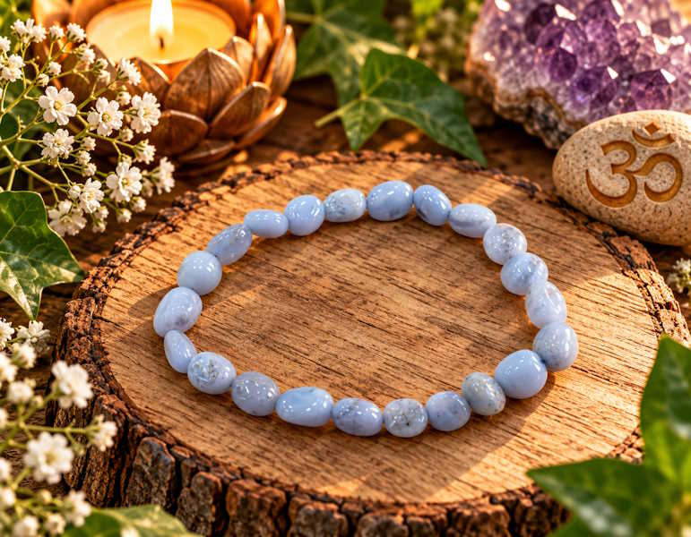 Pulsera calcedonia forma
